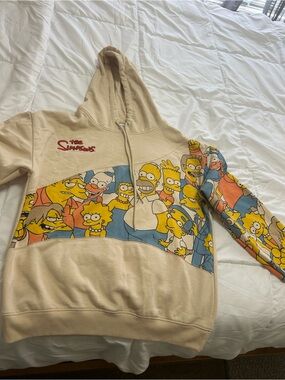 The Simpsons Hoodie Y2K Cartoon Graphic Print